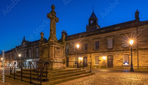 Historic Town Square at Dusk Scotland.