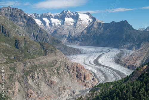 Slika na platnu The beautiful nature of Aletsch Glacier in Switzerland