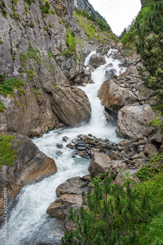 Beautiful cascade in river Kander in Switzerland