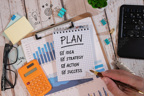 Business goal setting concept , Strategic planning for business growth and target customer group