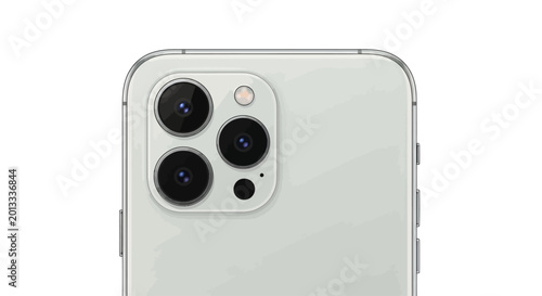 Close-up of smartphone camera lenses.