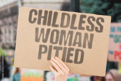 Canvas Print "Childless Woman Pitied" Women without children are subjected to unsolicited social pity