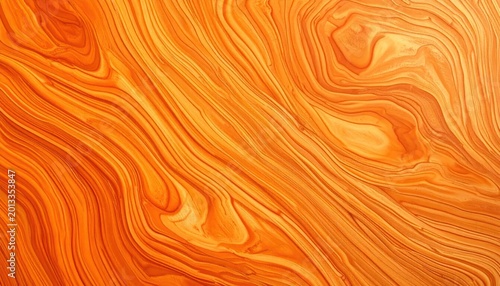 Vibrant Orange Wood Grain Texture Background.