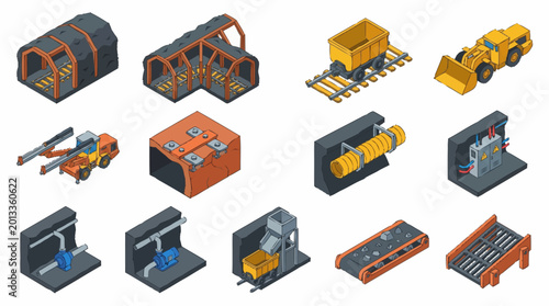 Konstfotografi Collection of industrial tools and machinery.