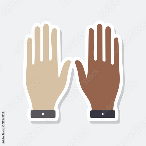 Diverse Hands Raised Together