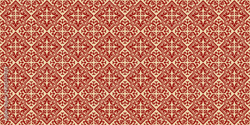 Traditional Heritage Geometric Wallpaper and Background pattern design