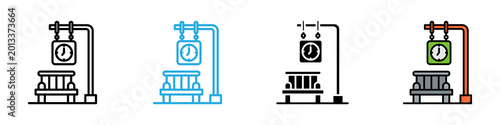 Waiting room multi - style icon design concept