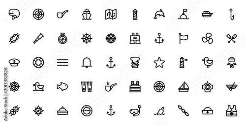 Konstfotografi Sailing icon set