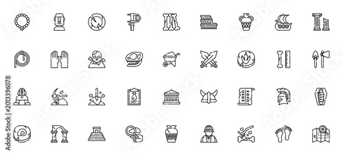 Foto Archeology icon set