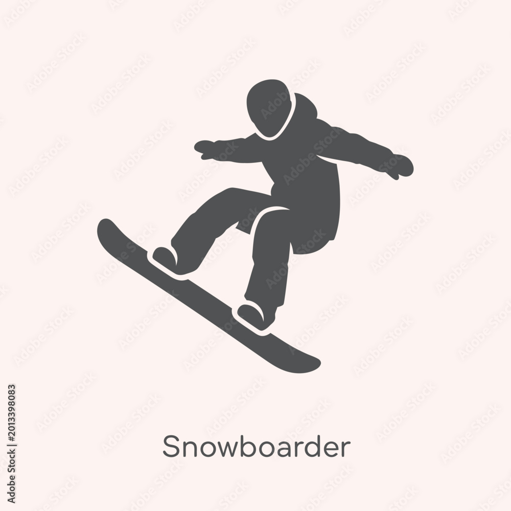 Fototapeta premium A snowboarder in mid air performing tricks.