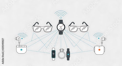 Smart Wearables and Wireless Earbuds Connected in Iot Network