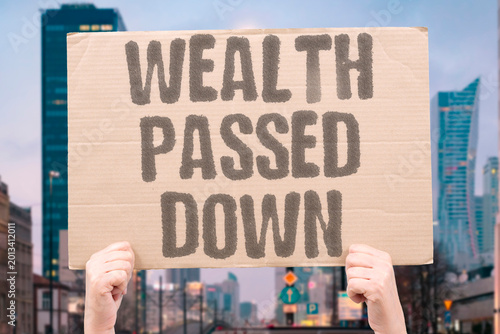 Slika na platnu "Wealth Passed Down" Inherited assets reproduce advantage independently of personal effort