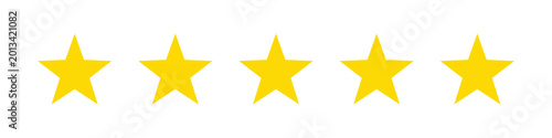 Obraz na płótnie Five stars customer rating review flat icon for apps and websites, feedback qual