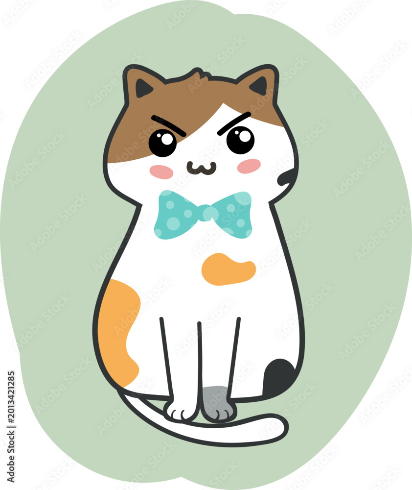 Fototapeta premium Cute Cat Vector Illustration Design