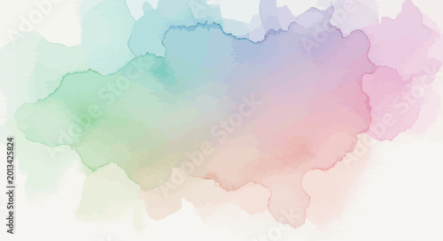 Fotografie Watercolor Paint Stain Blotch Effect.