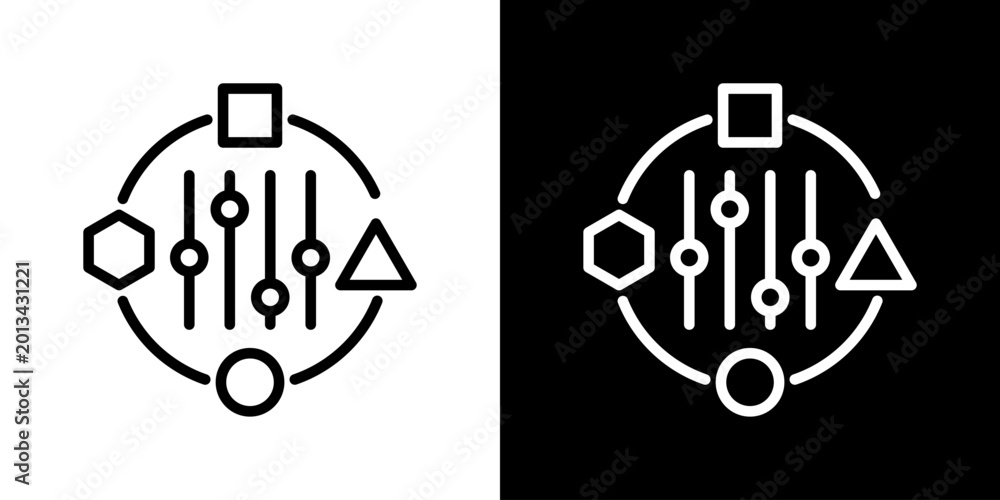 Fototapeta premium Adaptability Icon Set Vector Collection Isolated In Black And White