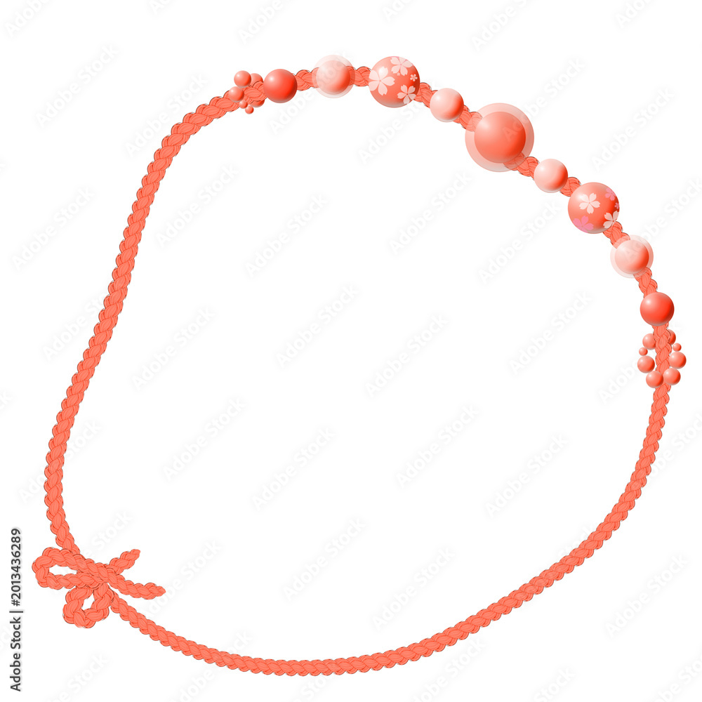Fototapeta premium orange beads on braided string charm