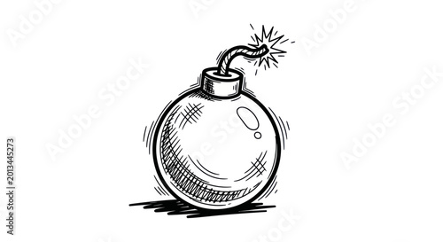 Photos Exploding Bomb Cartoon Drawing - Danger Symbol