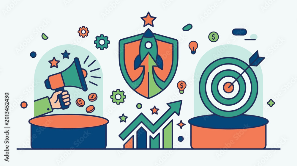 Obraz premium Business Strategy and Marketing Concepts.