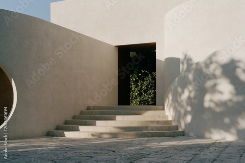 Minimalist Mediterranean Courtyard