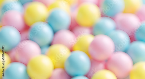 Colorful pastel candy balls background.