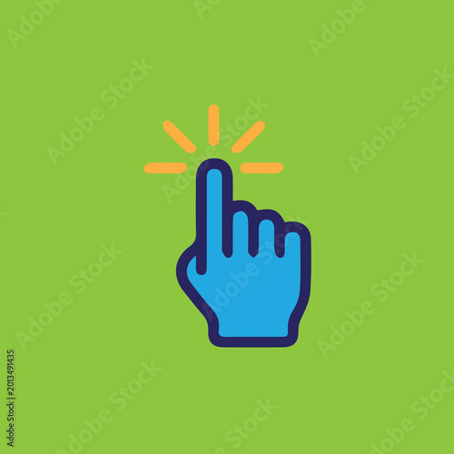 Vector Hand Pointer Icon Design adobe illustrator vector icon