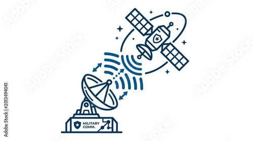 Bild auf Leinwand Satellite Dish Communication Technology System.
