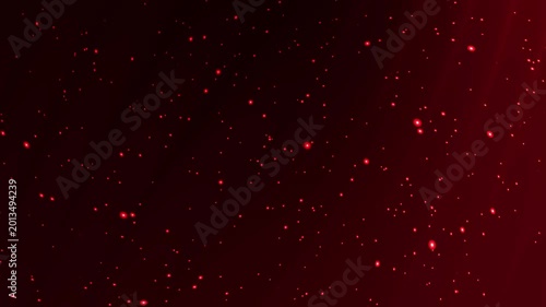 Dark red background with glowing red particles suitable for dynamic digital designs, technology, sciencefiction themes, or festive holiday concepts.