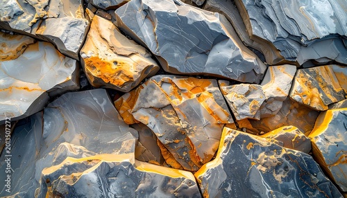 Close-up of cracked rocky surface.