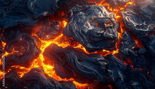 Fiery bear face in flames burning.