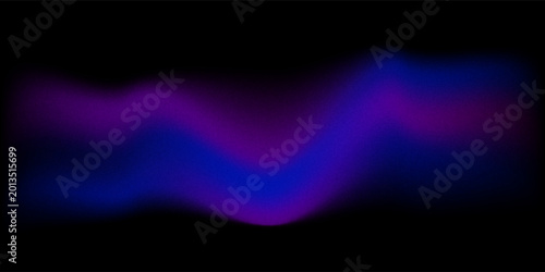 Futuristic black abstract background with blue and purple gradient. modern liquid wave banner design. Vector illustration