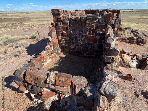 Foto Agate House, reconstructed Puebloan building in Petrified Forest National Park, Arizona