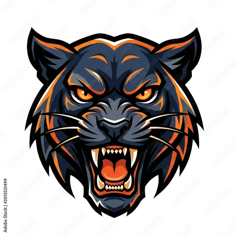 Obraz premium Panther head illustration vector