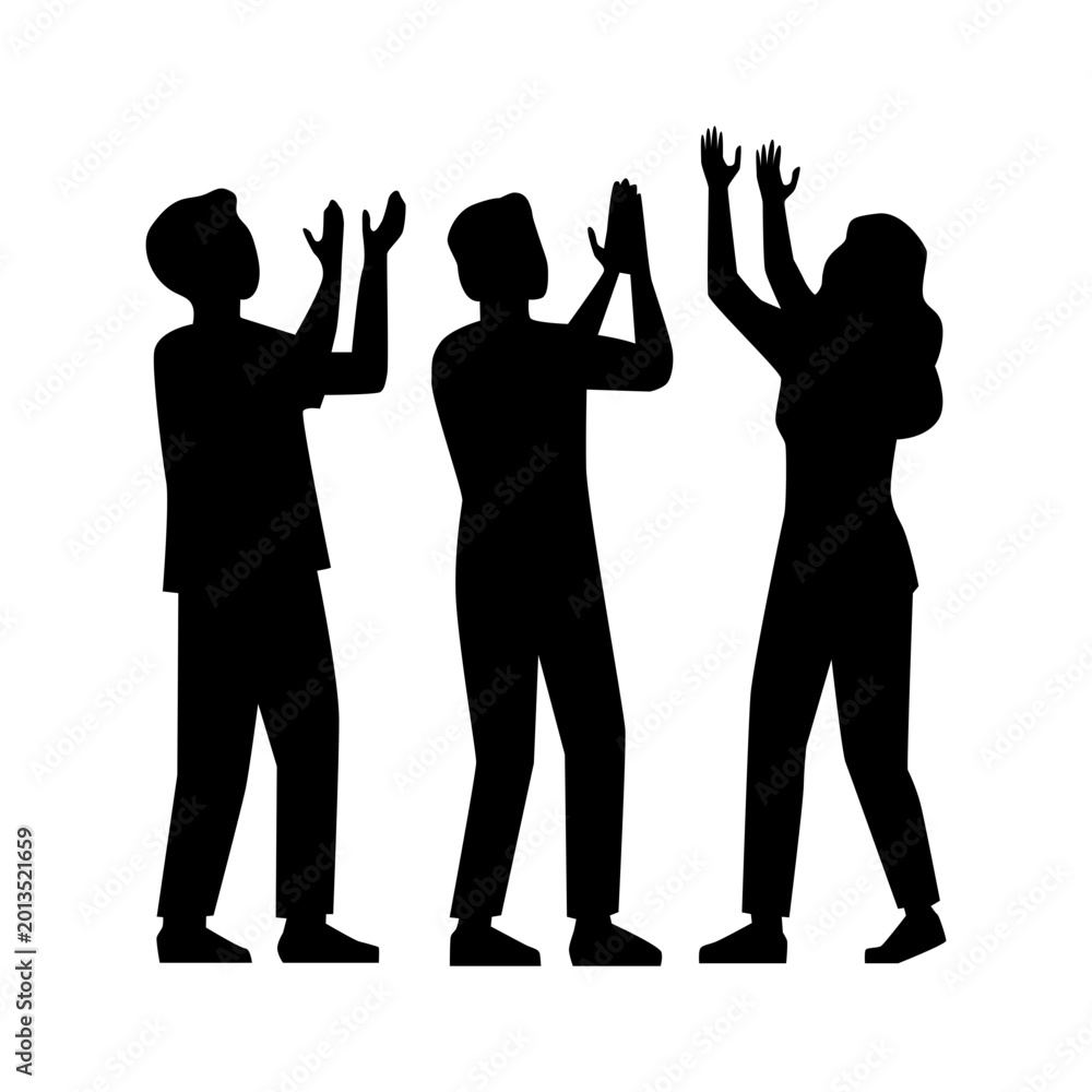 Fototapeta premium International Friendship Day Silhouette