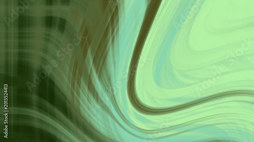 Abstract Green Fluid Gradient Background with Smooth Marble Waves