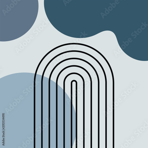Minimal Arch Line Abstract Vector Background Design