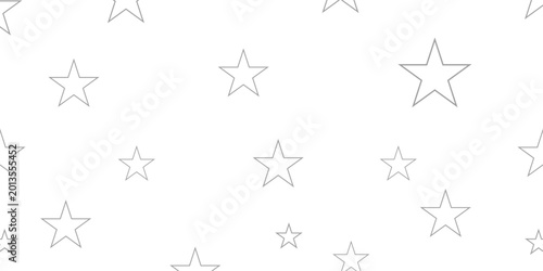 Silver stars seamless pattern background.