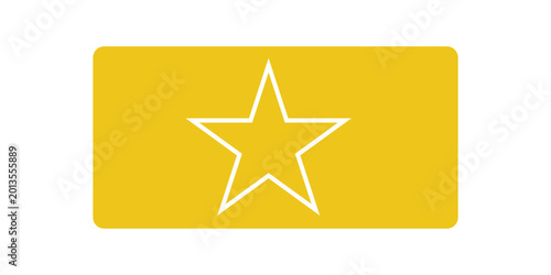 Simple square flat favorite icon