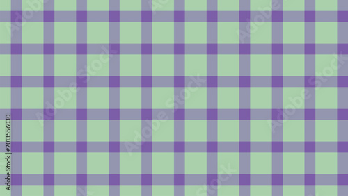 Tableau sur toile A refreshing light green and soft purple plaid pattern creates a charming fabric