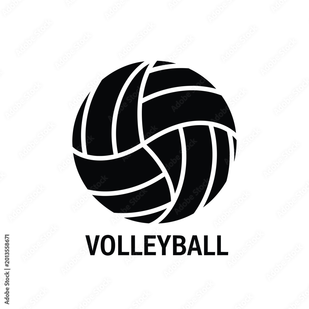 Fototapeta premium black volleyball icon on white background high quality professional detailed modern elegant stylish clean crisp vibrant colorful digital creative innovative