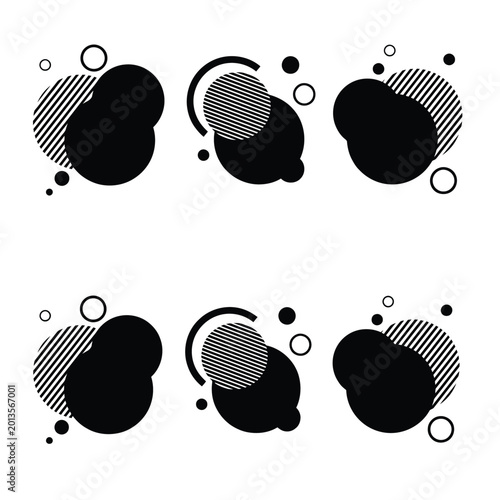 Abstract dark blue background with rounded rectangle and text labels.