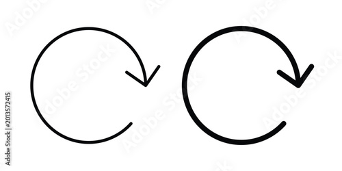 Photos Rotate right icon vector concept set