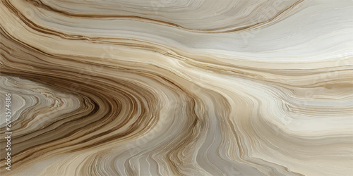 Fotografia A smooth chocolate cream swirl forms a liquid ripple pattern like the natural br