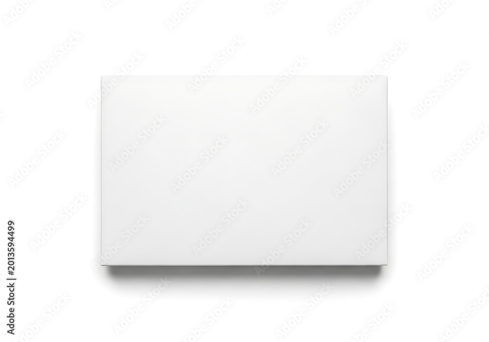 Naklejka premium Isolated rectangular stack of white tissue paper or paper napkins, clean hygiene product mockup, blank surface template