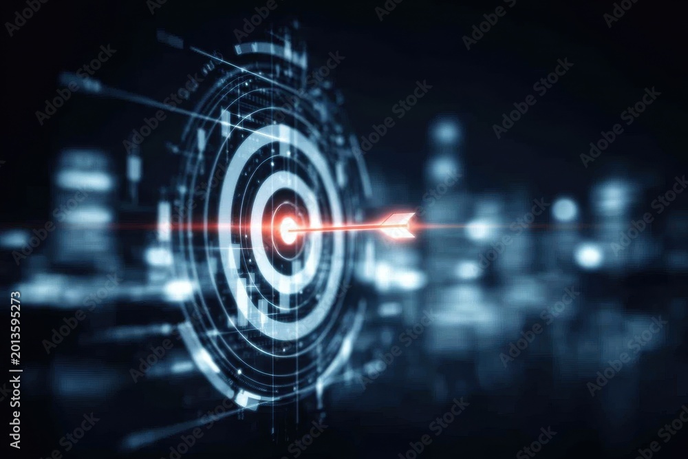 Fototapeta premium The growth plan depends on a business management strategy that hits a specific performance target every month.