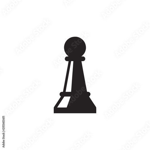 Chess pawn stands alone as a singular icon representing a humble beginning in a grand strategic game.