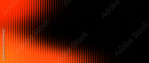 Orange and red abstract smooth background with vertical ribbed glass pattern for panoramic web banner and hero header.