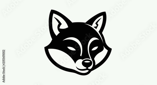 Foto Stylized fox head illustration