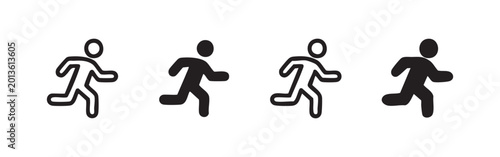 Fotografía Running man icons in different styles