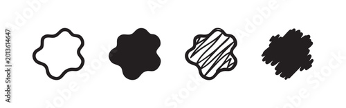 Foto Abstract Organic Blob Shape Icon Set